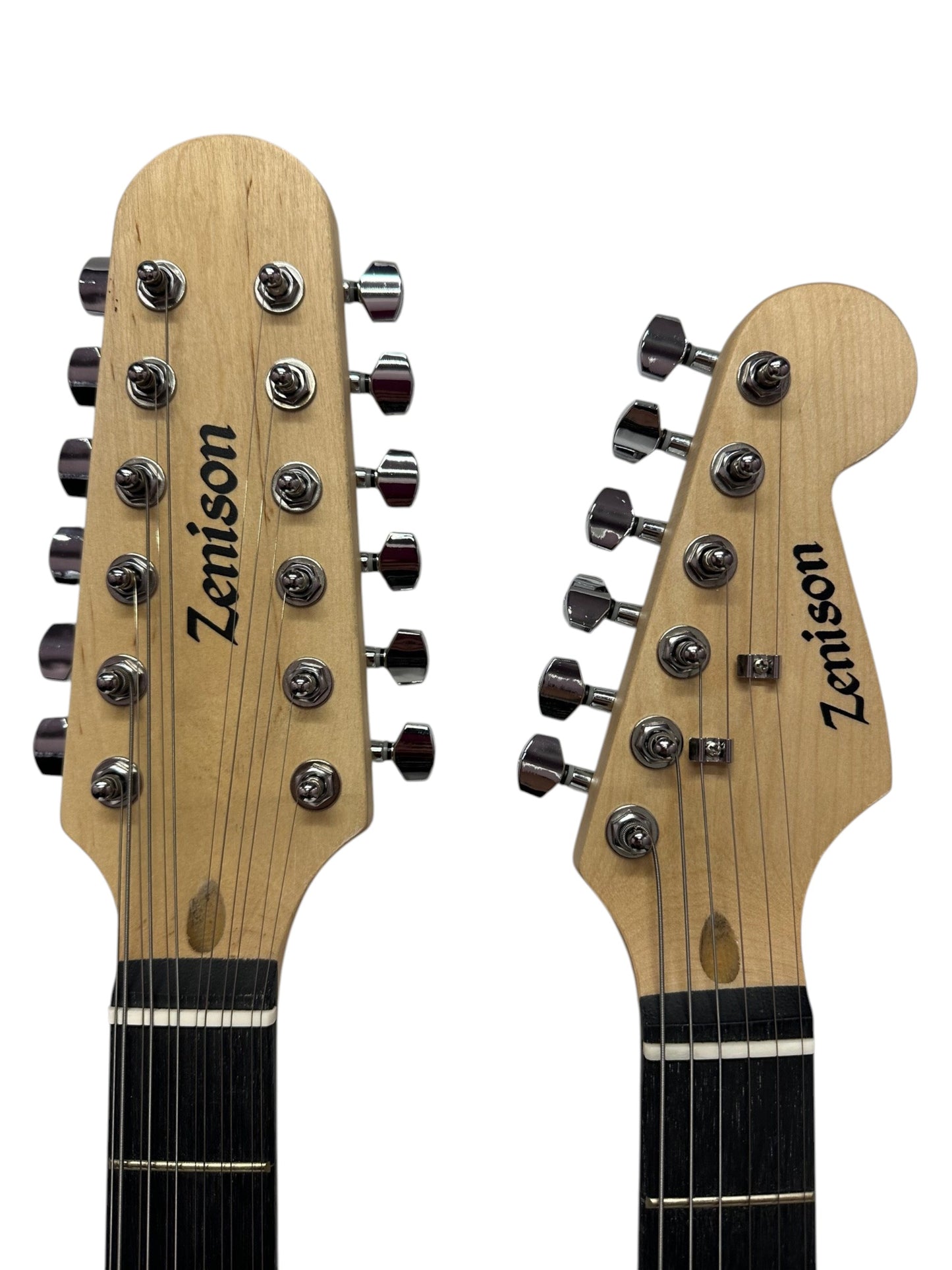Zenison Double Neck Electric Guitar White 12 String & 6 String