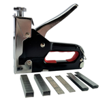 3 Way Tacker Staple Gun Kit Stapler Includes U-Shaped, Standard & Brad Nails