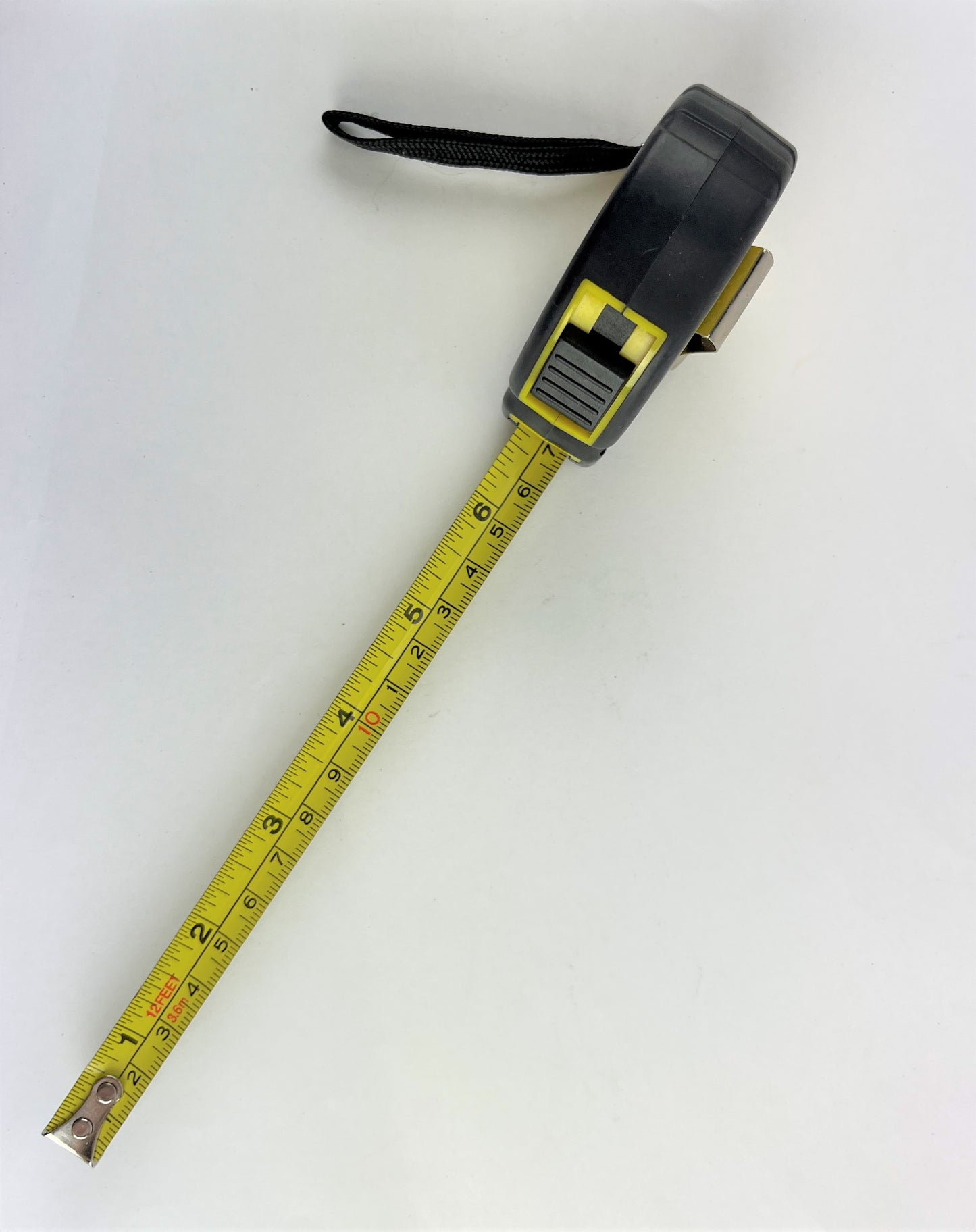 12ft by 1/2" Retractable Tape Measure, Thumb Lock & Belt Clip, Stud Marks 16"