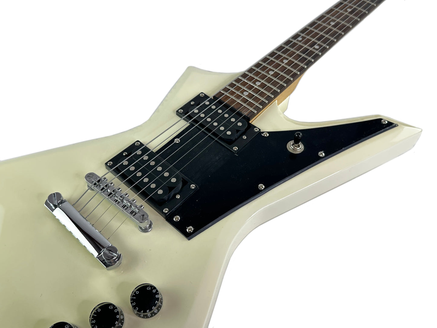 Electric Guitar Rock Style 6-String Right Hand Full Solid Body - Antique WHITE