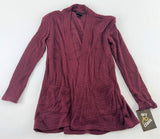 Girls' Art Class™ Long Open Burgundy Cardigan with Pockets, Open Sweater - New