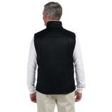 Harriton M795 Men's Essential Polyfill Full Zip Vest Zipping Pockets Blk, M & XL