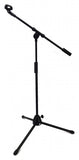 Zenison - Low Profile Boom Microphone Stand, 5' Adjustable HGT, Mic Clip Tripod