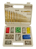 303 Piece Anchor & Carbide Drill Bit Set Masonary Metal Wood with Case