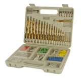 303 Piece Anchor & Carbide Drill Bit Set Masonary Metal Wood with Case