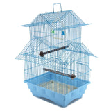 Blue 18-inch Medium Parakeet Wire Bird Cage for Budgie Parakeets Finches Canaries Lovebirds Small Quaker Parrots Cockatiels Green Cheek Conure perfect Bird Travel Cage and Hanging Bird House