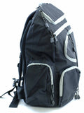 BACKPACK BLACK GRAY- ZIPPERS, DAY CAMPING HIKING SURVIVAL SCHOOL BAG SACK LAPTOP