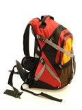 Outdoor Camping and Hiking Backpack - Orange, Black, and Red