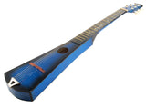 35" Blue Acoustic Guitar Steel String Backpacker Hawaiian Travel with Gig Bag
