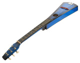 35" Blue Acoustic Guitar Steel String Backpacker Hawaiian Travel with Gig Bag