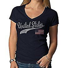 United States Women's '47 Vintage V-Neck Scrum Tee, Fall Navy, Medium
