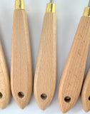 Professional 12 Piece Artist Palette Knife Set for Oil Paint, Natural Wood, New