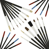 15pc Artist Paint Brush Set, all Purpose Oil, Watercolor, and Acrylic Paints