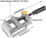 Quick Release Drill Press Vice - Tube and Rod Bench Clamp, Aprox 9in x 4.5in