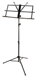 SHEET MUSIC STAND - MUSICAL SCORE NOTES TRIPOD Black Folding Carrying Bag NEW