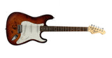 STRAT - ST BURL MAPLE - SUNBURST Tobacco EXOTIC WOOD - Custom Electric Guitar