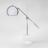New Project 62 Marble Base Adjustable Task Lamp Silver with Rotable Shade