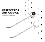 Pack of 10 - Metal Peg Board 8" Hooks Hanging Shelving Storage Steel Display
