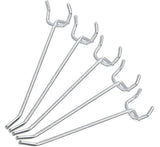 Pack of 10 - Metal Peg Board 8" Hooks Hanging Shelving Storage Steel Display
