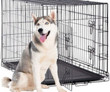 Large 2 Door Folding Pet Kennel/Dog Crate 36x23x24" - Portable for Travel - New