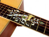 DREADNAUGHT ACOUSTIC GUITAR Art Deco Mother of Pearl BIRD INLAY Spruce