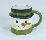 6 Mugs - EARTHENWARE SCULPTED Fox, Santa, and Snowman Mugs 15.5oz/ea -Threshold™