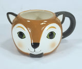 6 Mugs - EARTHENWARE SCULPTED Fox, Santa, and Snowman Mugs 15.5oz/ea -Threshold™