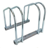 2 Bike Bicycle Stand Parking Garage Storage Organizer Cycling Rack Silver Twin