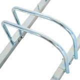 3-Bike Floor Bike Stand-Silver Bicycle Rack Stand Parking Mounted Holder