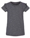 VIGOSS Big Girls' 3-Pack T-Shirt Set Grey, Pink, Black Stripe LARGE