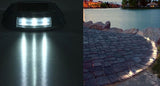 Set of 2 Waterproof LED Solar Powered Road Light Driveway Path Security Lamps