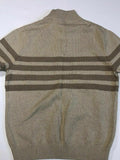 Tahari Men's Long Sleeve Sweater Quarter Zip Pullover Beige XL