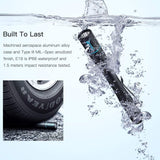 WUBEN E19 Black LED Flashlight 200 Lumen Pocket Size Mini Waterproof AAA 4 Modes