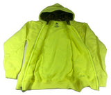 Mossy Oak Aqua Defense Full Zip Sweatshirt Camo Hoodie Safety Green Large