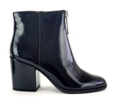 Women's dv by Dolce Vita Florence Black Patent Front-Zip Booties, Size: 7 US