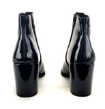 Women's dv by Dolce Vita Florence Black Patent Front-Zip Booties, Size: 7 US