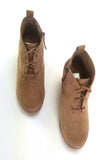 Women's Dolce Vita Terri Lace Up Wedge Booties Color: Light Taupe Size: 5.5 US