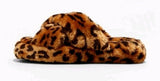 Girls' Stevies #CHECK Brown Small 13/1 Plush Cross Band Leopard Print Slipper