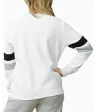 Fila Womens Natalie Pullover White Size Medium Crewneck Sweatshirt
