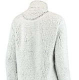Wisconsin Badgers Women's Heathered Gray/White Large Sherpa Full-Zip Jacket