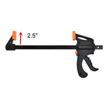 6" Ratcheting Bar Clamp, 2.5" Throat Depth, NYLON Handle w/ Trigger