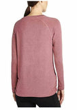 Danskin Women's Long Sleeve Dusty Roase Medium Crossover Top