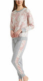 Splendid Ladies' Jogger and Crew Neck Set Pink Medium