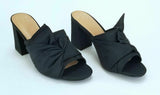 <p><strong>A New Day Women's Knotted Bow Mule Heel Pumps - Black - Size 6 </strong></p>