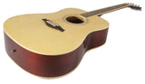 41" Acoustic Folk Guitar Natural Gloss Finish - 6 String Steel Lindenwood