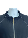 GILDAN Platinum Men's Cadet Collar Cotton Full Zip Sweatshirt BLACK 2XL