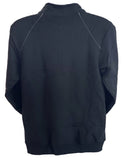 Men's Cadet Collar Full Zip Sweatshirt Jacket by GILDAN Platinum Black Large