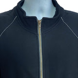 Men's Cadet Collar Full Zip Sweatshirt Jacket by GILDAN Platinum Black Large