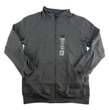 Men's Cadet Collar Full Zip Sweatshirt Jacket by GILDAN Platinum Gray X-Large