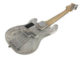 Kids Clear Acrylic Body Mini Electric Bass Guitar with LED Lights in Body and Fretboard